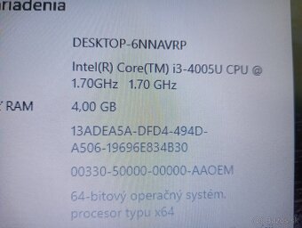 rozpredám na diely notebook Dell Vostro 15-3558 - 5