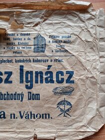 Stará reklamná nákupná taška Weisz Ignácz - 5