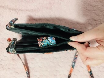 Kabelka/peňaženka s kvetinovým vzorom - 5