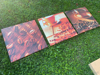 3 obrazy JYSK tlac na platne, kava, kaviaren, coffee beans - 5