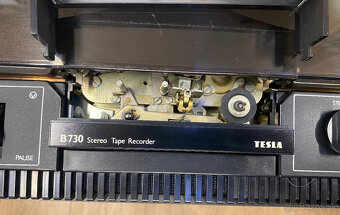Tesla kotúčový magnetofón B730 kompletný imitácia dreva - 5
