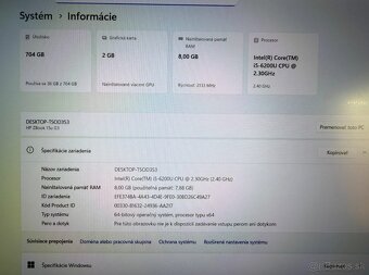 Notebook HP ZBook i5-6200U / 8GB RAM / SSD + HDD - 5