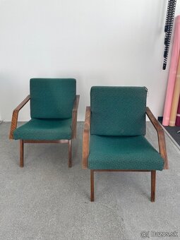 Retro zelené kreslá 70. roky - 5