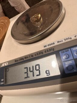 pánsky zlatý prsten 14 kt zlato - 5