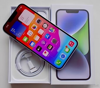 iPhone 14 Purple BATERIE 100% TOP - 5