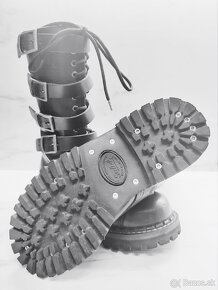 STEADY'S čierne kožené čižmy veľk. 40 - 5