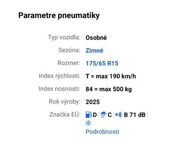Zimné pneu 175/65 R15 84T - 5