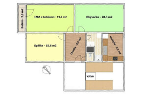 3 izb. byt - L. Svobodu - s. Západ - ZNÍŽENÁ CENA - 5