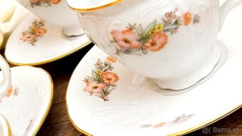 Dvojset porcelánových šálok s tanierikmi,taniere,dózičky,váz - 5