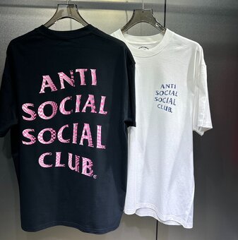 Anti Social Social Club tričko (modre/ružové) - 5
