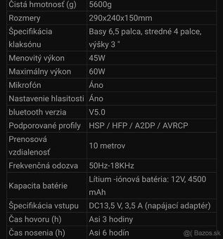 Reproduktor s mikrofónmi +bluetooth+ USB +2x mikrofóny - 5