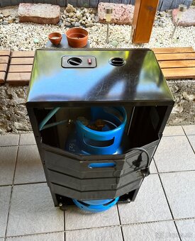 Plynové kachle/pec s elektrickým napájaním+plyn flasa 10 kg - 5