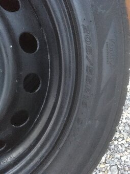 Predam plechove disky 6,5Jx16 5x114, obute letne pneu 205/55 - 5