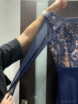 Modré plesové šaty veľkost M - 5