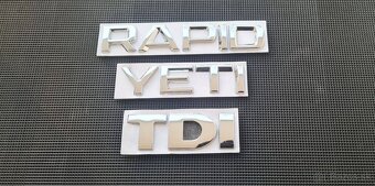 ŠKODA nápisy ČIERNE / CHROMOVE - 5