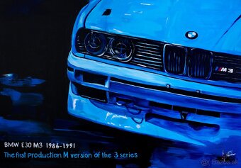 Obraz BMW E30 M3 – ručná akrylová maľba 120x90 cm - 5