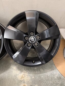 Hliníkové disky 5x100 R16 Škoda Nanuq Black - Scala Kamiq - 5