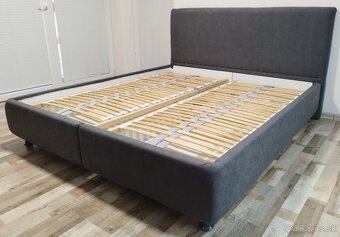 antracitova manzelska postel Fines, 180x200x46 cm - 5