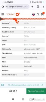 Dievčenský školský batoh Topgal - 5