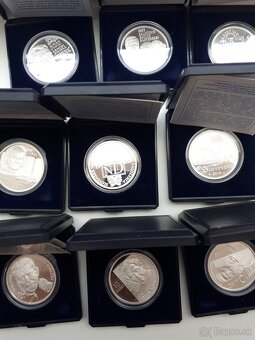 Mince strieborne 10 a 20 eurove mince PROOF - 5