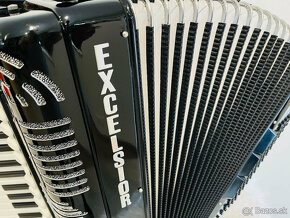 Predám akordeón Excelsior 374- 96 basový. Made in Italy - 5
