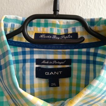 Gant Alassio Bay Poplin károvaná košeľa krátky rukáv XXL - 5