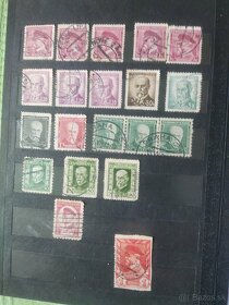 Poštové známky...na fotke nie úplný zoznam známok - 5