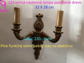 Lustre a lampy starožitné 100 - 150 ročné - 5