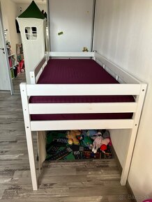 Detská vyvysena postel 90x200 s matracom - 5