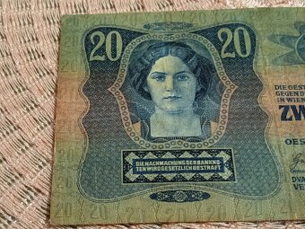 Bankovka R-U 1913 Husz korona . bez kolku - 5