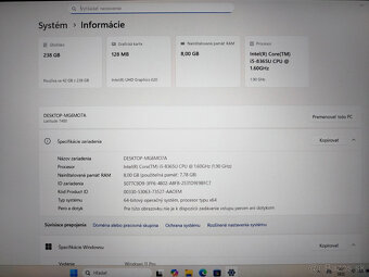 notebook Dell Latitude 7400, Core i5-8365u, Windows 11 - 5