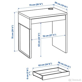 Písací stôl Ikea Micke - 5