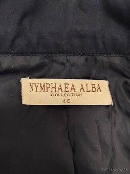 Dámsky krátky tmavomodrý kabát (Nymphaea Alba) - 5