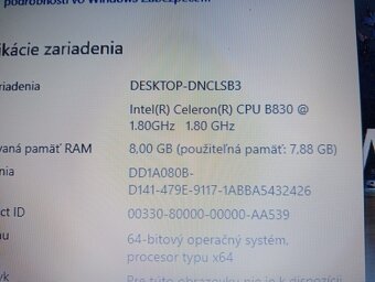 predám notebook Toshiba ,8gb ram , 240gb ssd , HDMI - 5