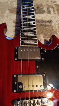 Harley Benton DC-Custom II Cherry ( model SG ) - 5