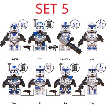 Rôzne figúrky Star Wars 6 (8ks) - typ lego - nové - 5