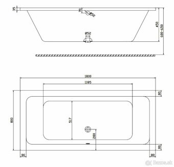 Vaňa Modo 180x80 - 5