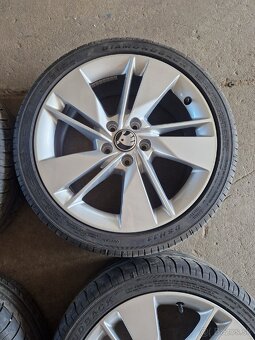 Alu disky 5x112 R18 aj pneumatiky 225/40 R18 - 5