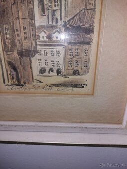 Litografia Jozef. D.černý.kostol sv. Mikuláša - 5