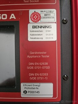 Predám tester elektrických zariadení BENNING ST 750 A - 5