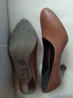 NOVÉ kožené hnedé lodičky veľ. 36 (osobný odber) - 5
