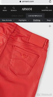 Armani červené 27 rifle ako kožené - 5