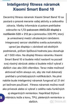 Xiaomi Smart band 10 fitness naramok - 5
