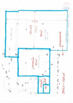 PRENÁJOM komerčné priestory - kancelária+sklad 138 m2 Prievi - 5