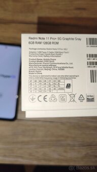 Predam zachovaly Xiaomi Redmi Note 11 Pro+ 5G 128 GB sivý - 5