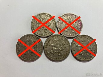 Československo mince ČSR - vzácnejšie ročníky - 5