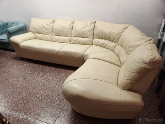 zn.CONTEMPO,nerozťahovacia kožená sedačka - 5