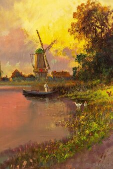 Holandská krajina, sign.Novak, 1100 × 800 mm - 5