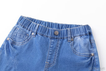 Detské džínsové nohavice s elastickým pásom – nové - 5