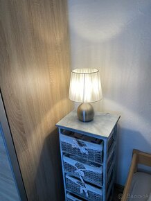 Vintage regál so šuflíkmi sivý dotyková lampa - 5